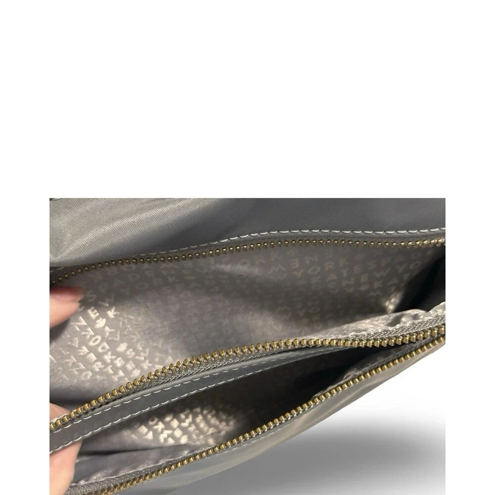 Kate Spade NEW ✨🩶♠️Large Wilson Road Bradley backpack in grey nylon Unused - Picture 5 of 16